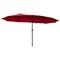 Outdoor Patio Double-Side Umbrella Steel Pole 12 Ribs Fade-Resistant Canopy